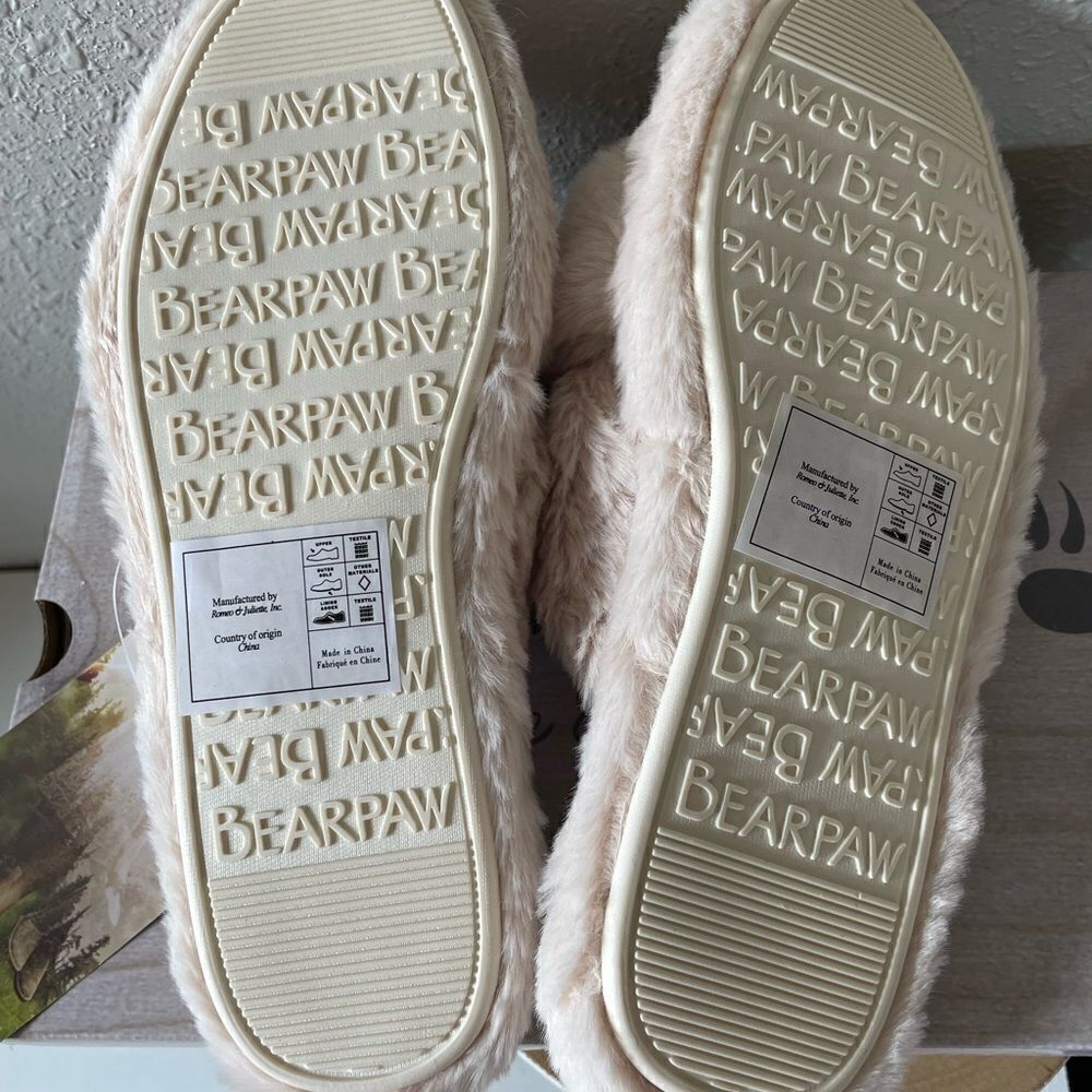NIB BearPaw Brielle Faux Fur Slippers Size S (5-6) - Picture 7 of 10